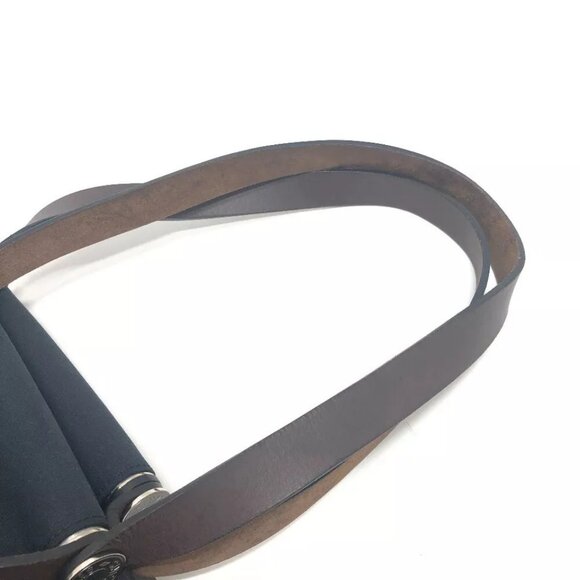 HERMES Kavac Elan PM Shoulder Bag Tote Bag Leather/Canvas Black/SilverHardware - Picture 4 of 16